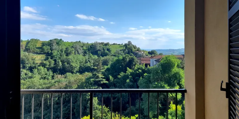 Vista sulle colline nel Monferrato area Unesco a Montaldo Scarampi, Asti